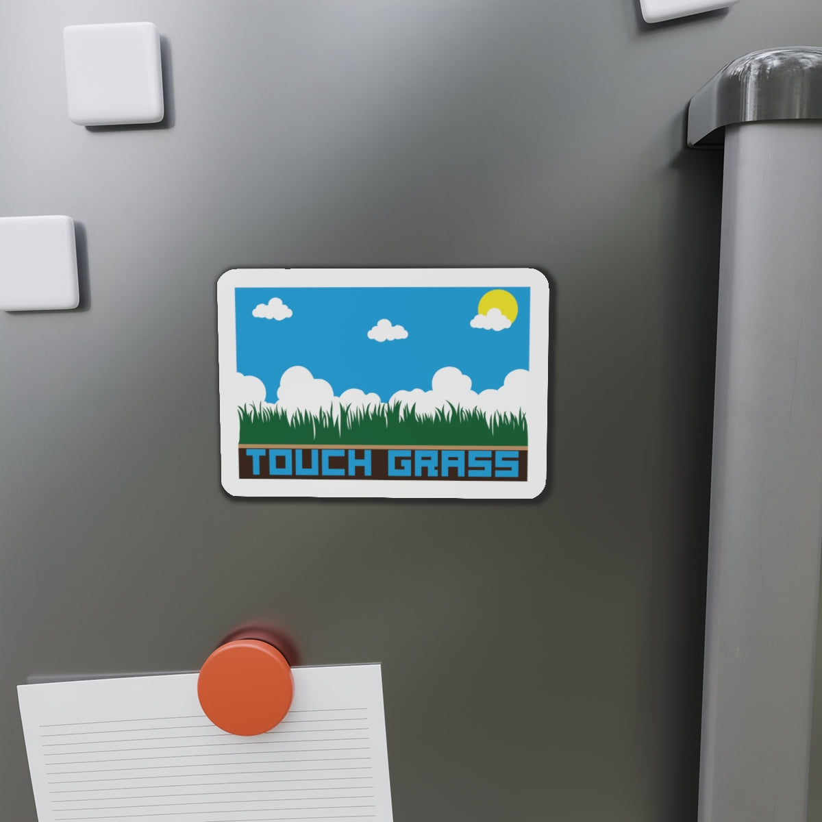 TOUCH GRASS. Die-Cut Magnets