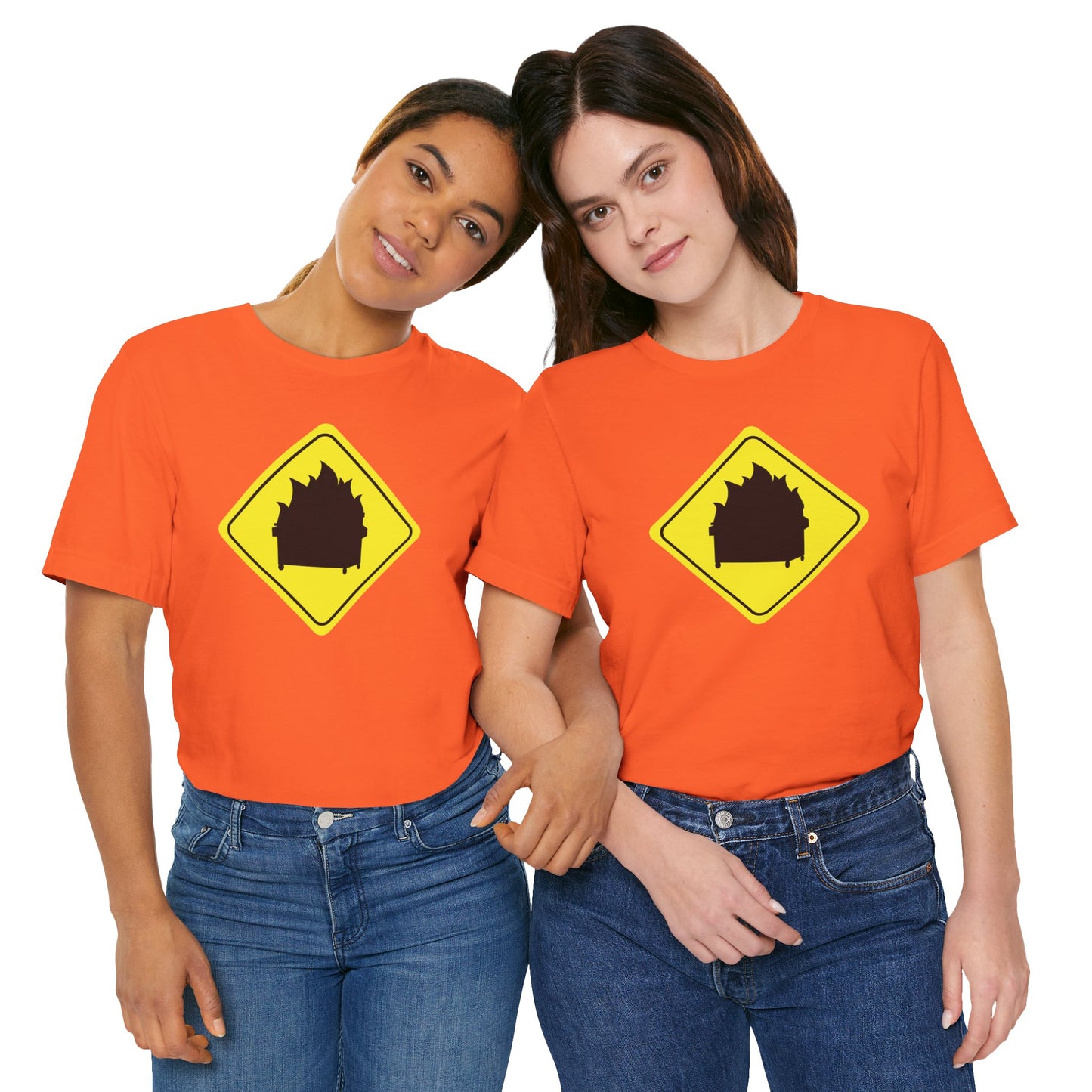 CAUTION DUMPSTER FIRE. Unisex Jersey Short Sleeve Tee