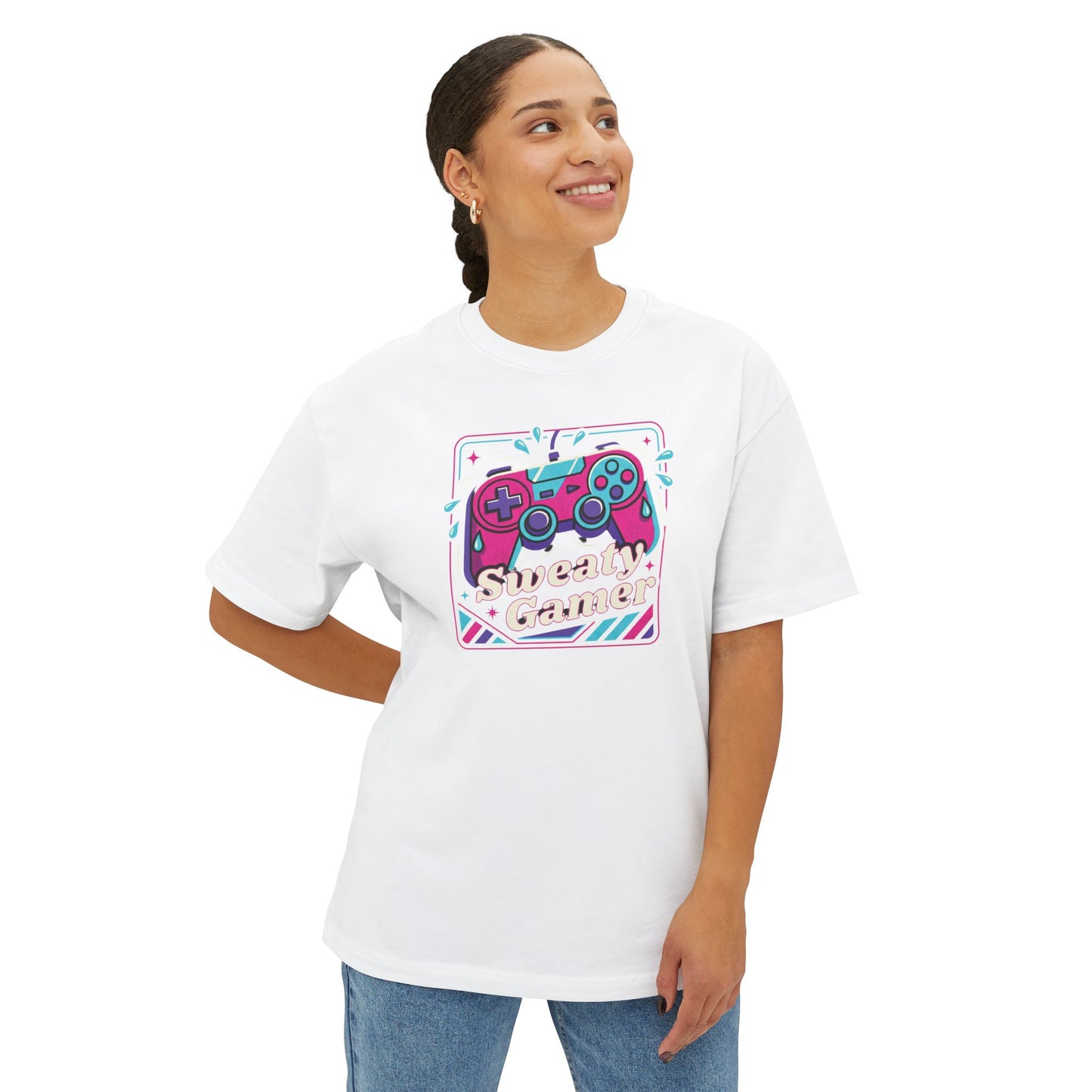 SWEATY GAMER. Unisex Oversized Boxy Tee