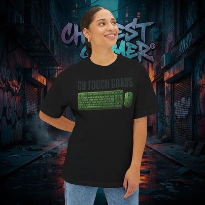 GO TOUCH GRASS. Unisex Oversized Boxy Tee