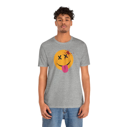 NOT SO HAPPY FACE. Unisex Jersey Short Sleeve Tee