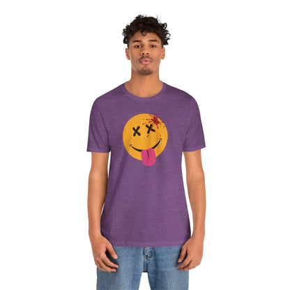 NOT SO HAPPY FACE. Unisex Jersey Short Sleeve Tee