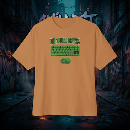GO TOUCH GRASS. Unisex Oversized Boxy Tee
