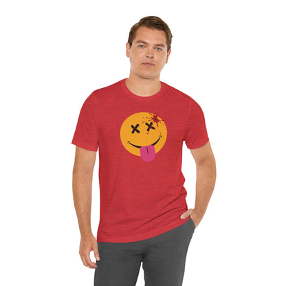 NOT SO HAPPY FACE. Unisex Jersey Short Sleeve Tee