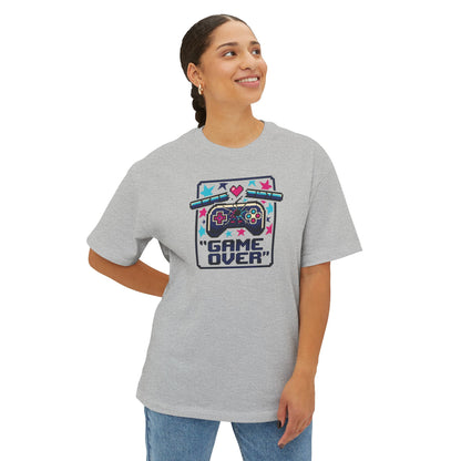 GAME OVER TEE. Unisex Oversized Boxy Tee