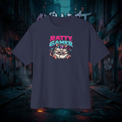 RATTY GAMER. Unisex Oversized Boxy Tee
