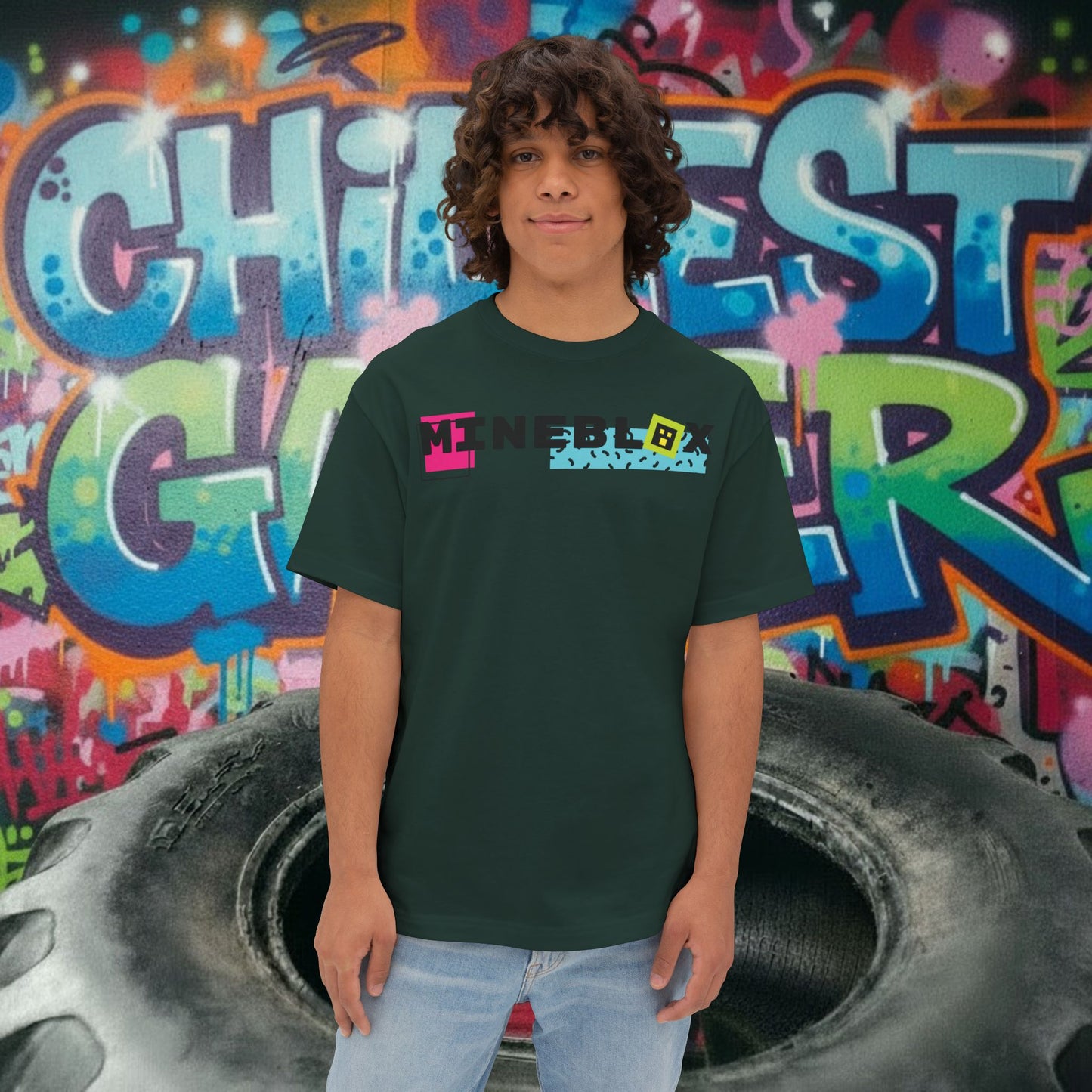 MINEBLOX. Unisex Oversized Boxy Tee