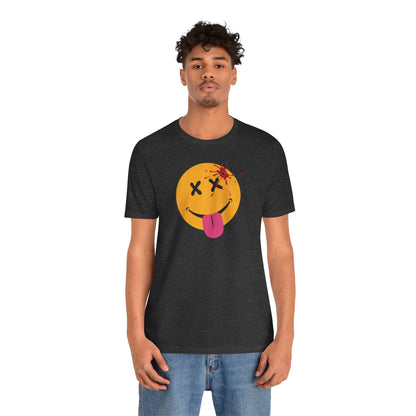 NOT SO HAPPY FACE. Unisex Jersey Short Sleeve Tee