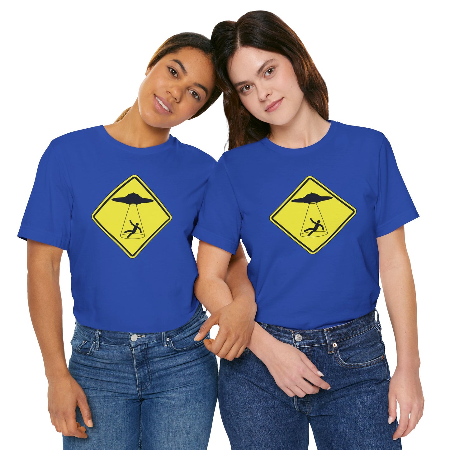 CAUTION UFO! Unisex Jersey Short Sleeve Tee