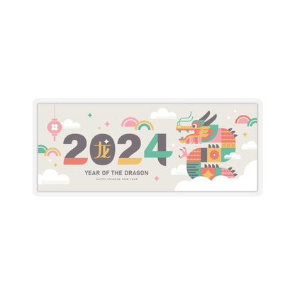 2024 YEAR OF THE DRAGON CHINESE NEW YEAR. Kiss-Cut Stickers