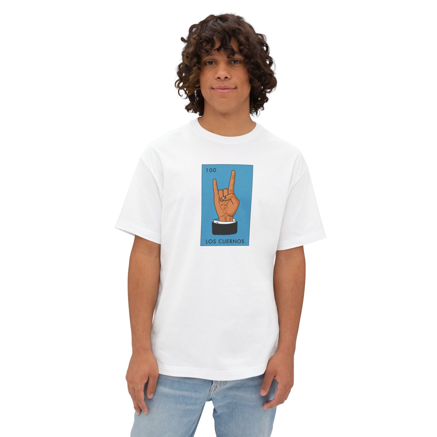 LOS CUERNOS (THE HORNS) Unisex Oversized Boxy Tee