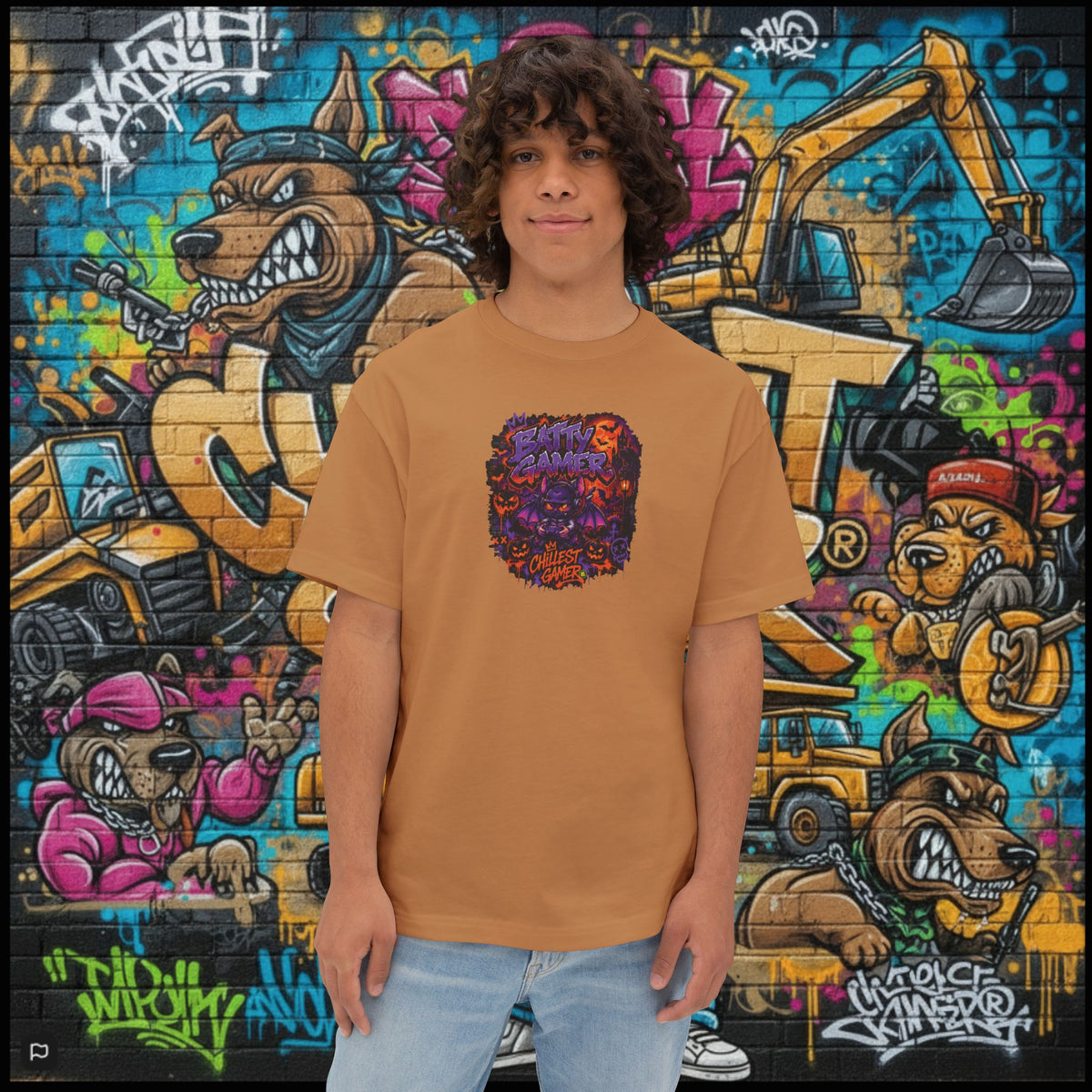 BATTY GAMER. Unisex Oversized Boxy Tee