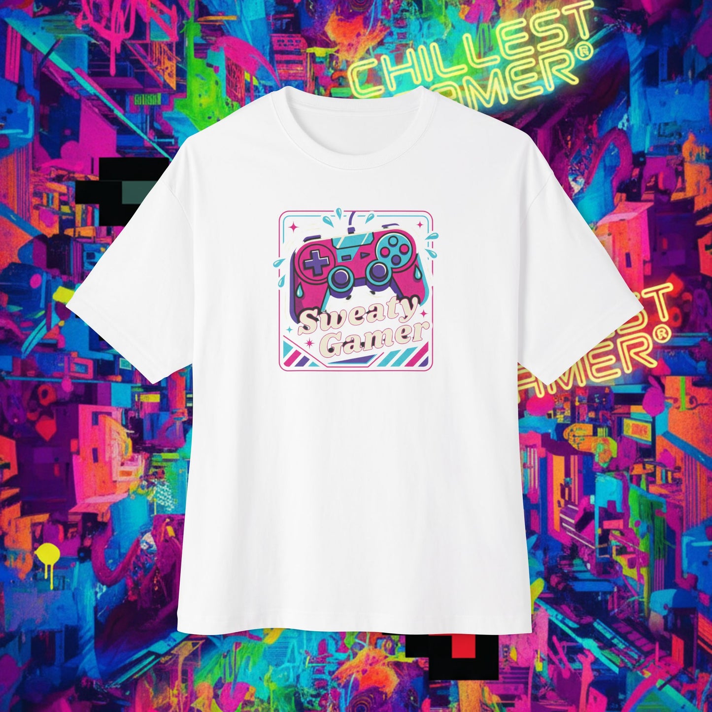 SWEATY GAMER. Unisex Oversized Boxy Tee