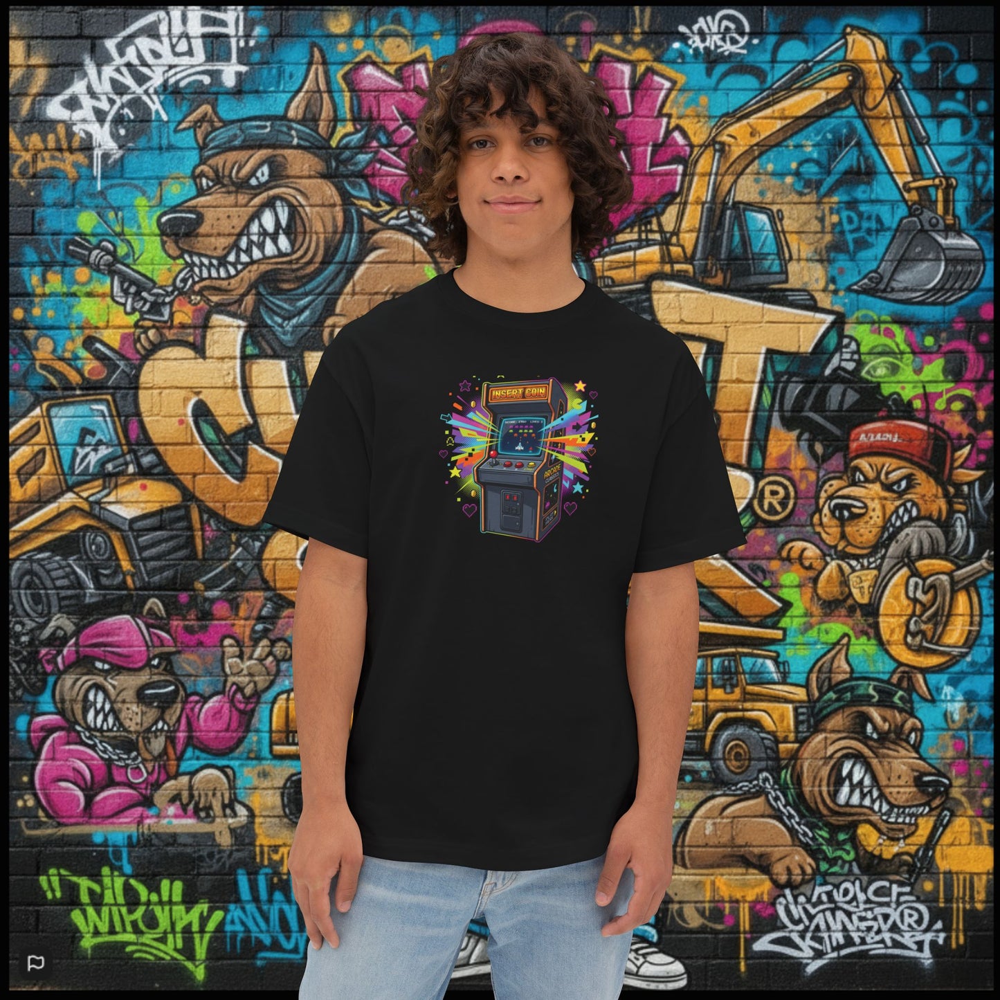INSERT COIN. Unisex Oversized Boxy Tee