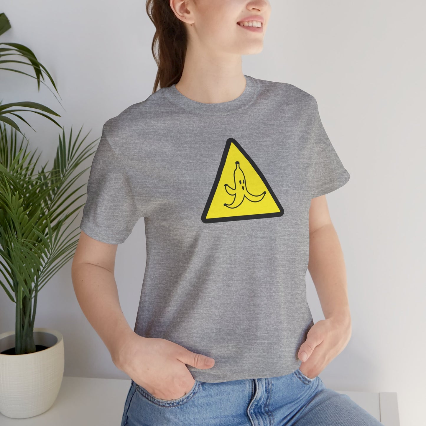 CAUTION BANANA. Unisex Jersey Short Sleeve Tee