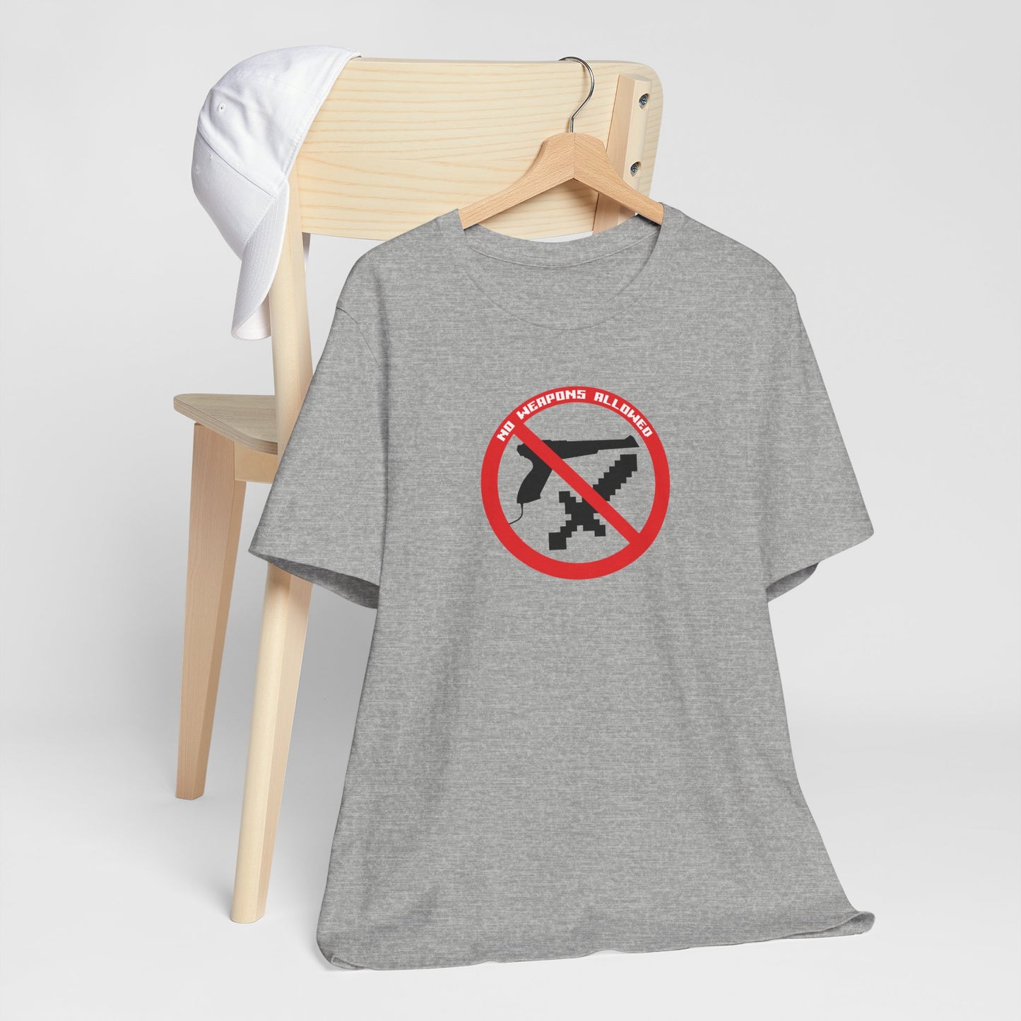 NO WEAPONS OUT LOUD. Unisex Jersey Short Sleeve Tee