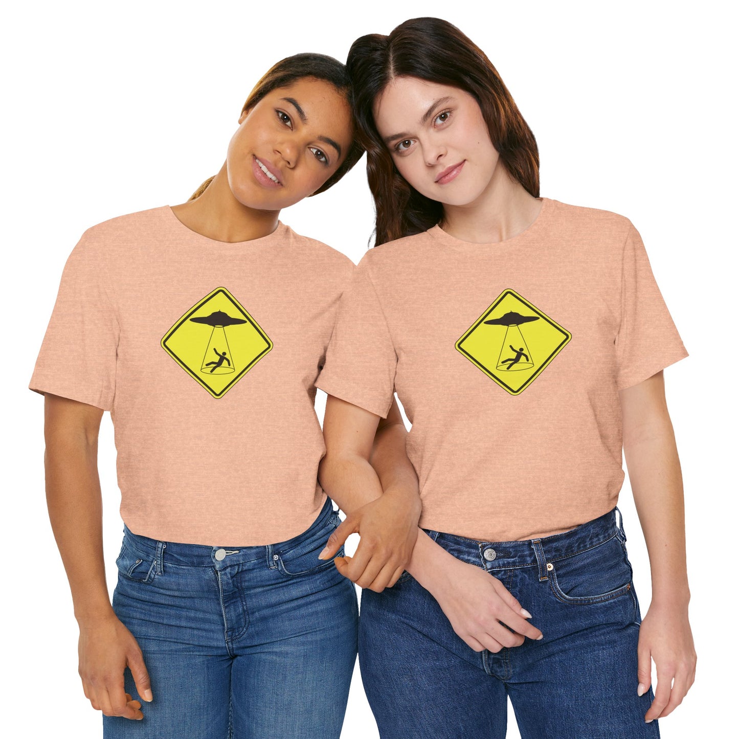 CAUTION UFO! Unisex Jersey Short Sleeve Tee