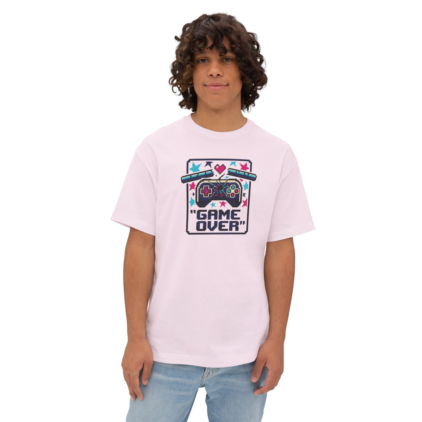 GAME OVER TEE. Unisex Oversized Boxy Tee